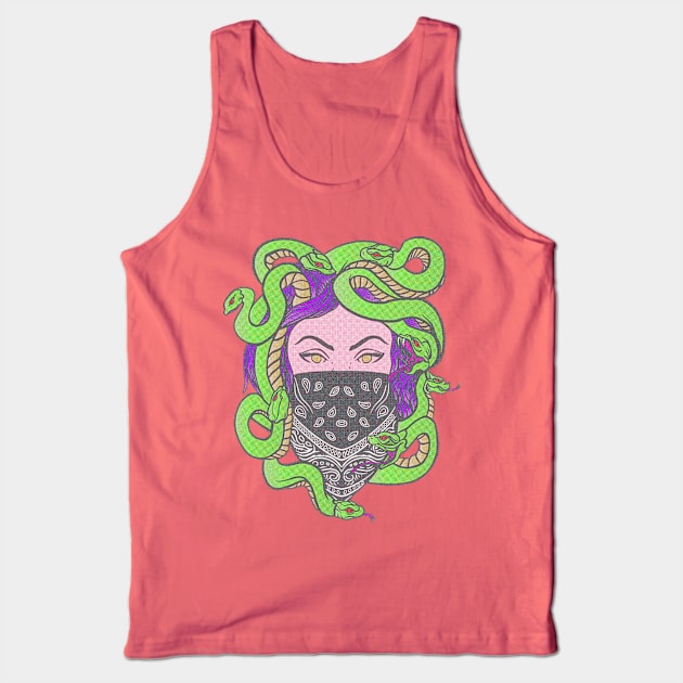 Madame Medusa Pulp Comics Tank Top by machmigo